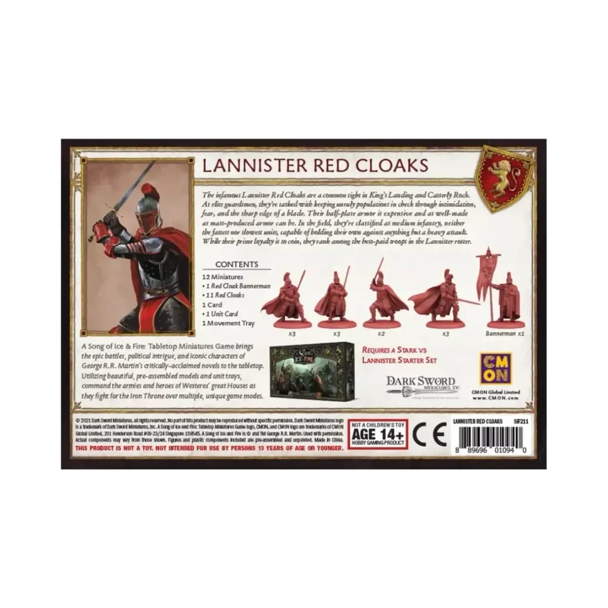 A Song of Ice & Fire: Lannister Red Cloaks Miniatures - Image 2