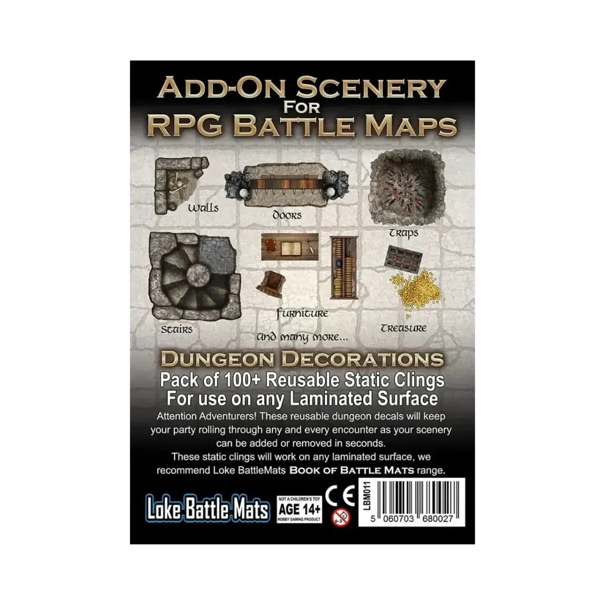 Add-On Scenery for RPG Battle Maps - Dungeon Decorations