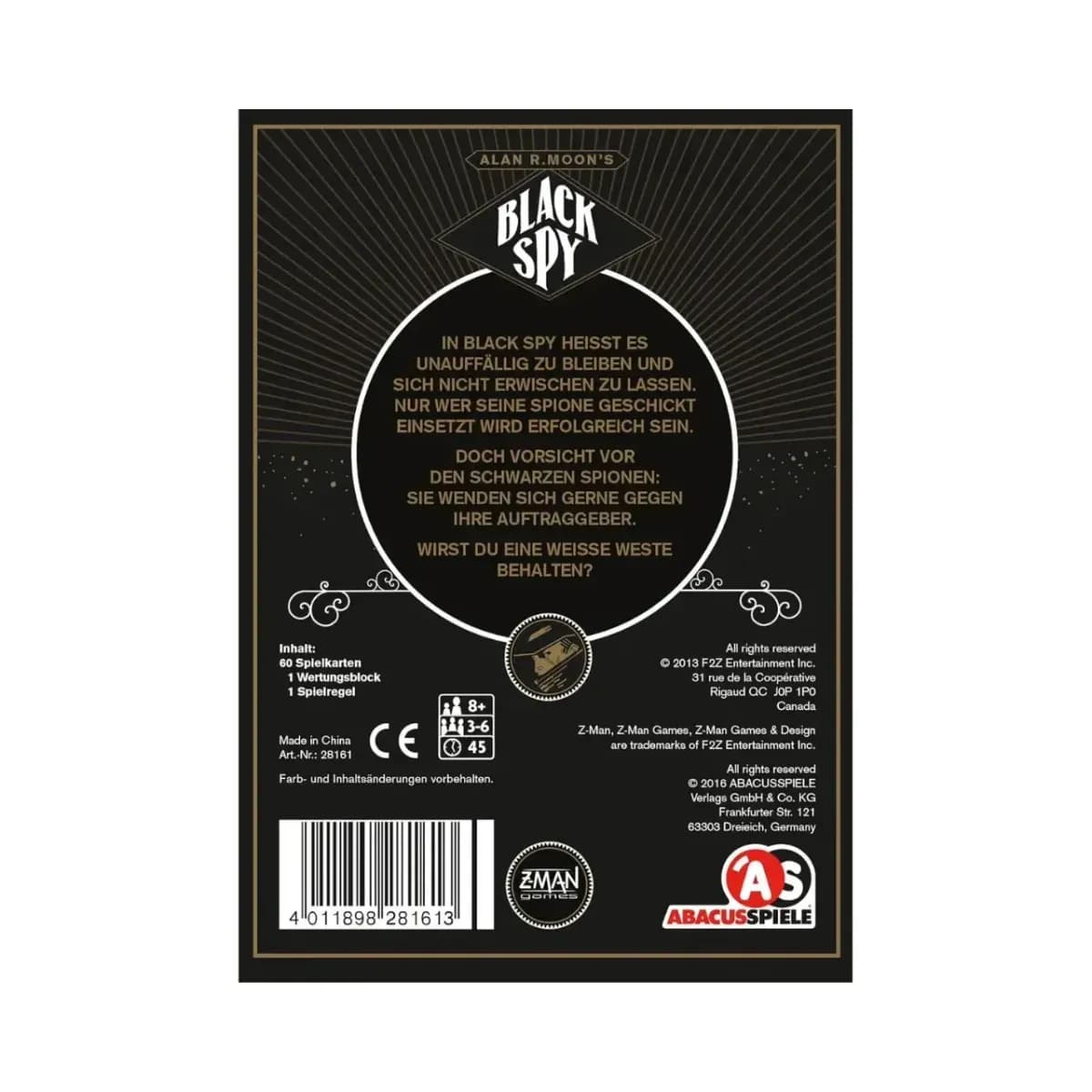 Black Spy Card Game - Image 2