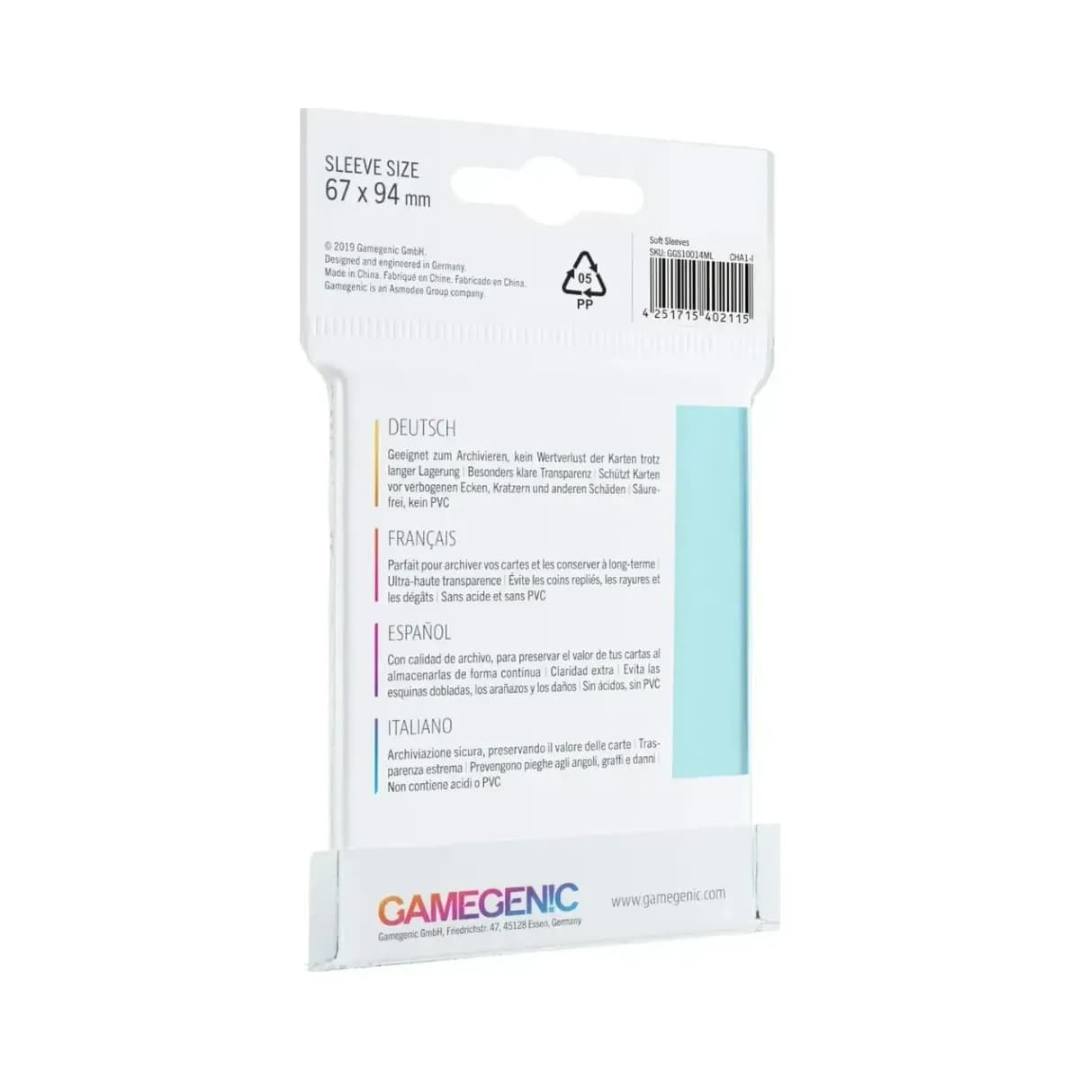 Soft Sleeves Pack of 100 Clear Standard Card Game Sleeves - Image 2