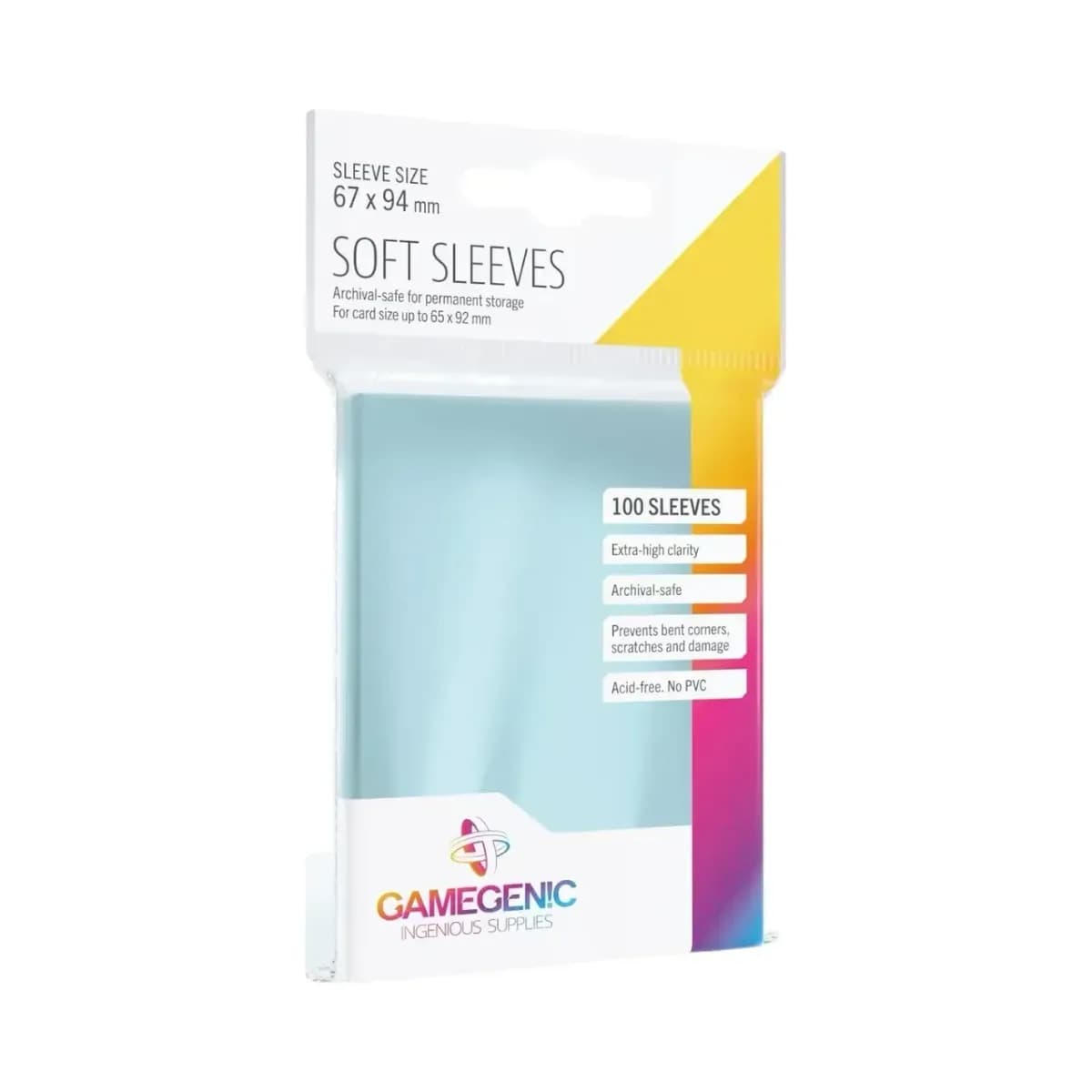 Soft Sleeves Pack of 100 Clear Standard Card Game Sleeves