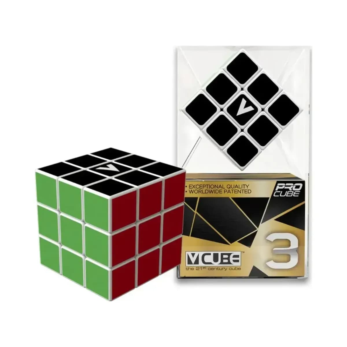V-Cube 3 Cube Toy, White/Multicolor