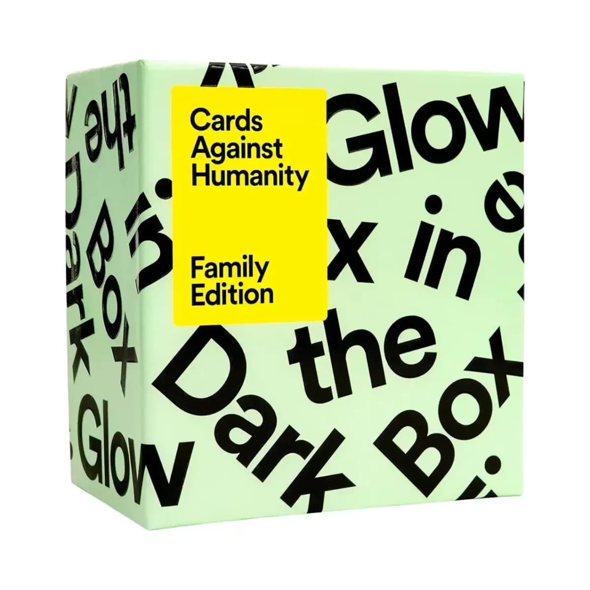 Cards Against Humanity Family Edition First Expansion Glow In The Dark Box