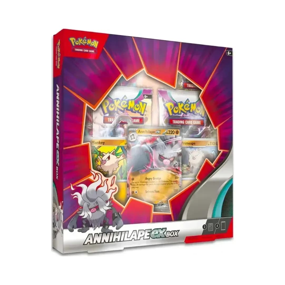 Pokémon TCG: Annihilape ex Box (3 Foil Promo Cards & 4 Booster Packs)